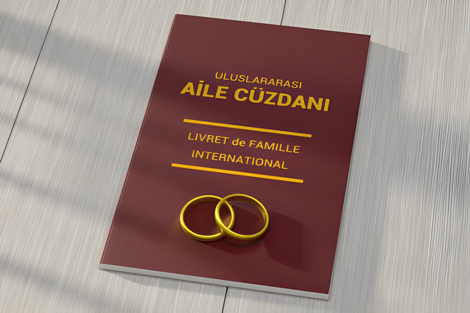 Aile cüzdanı ve evlilik yüzükleri